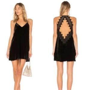 CAMI NYC The Soho Velvet Dress Black Lace Open Back Revolve